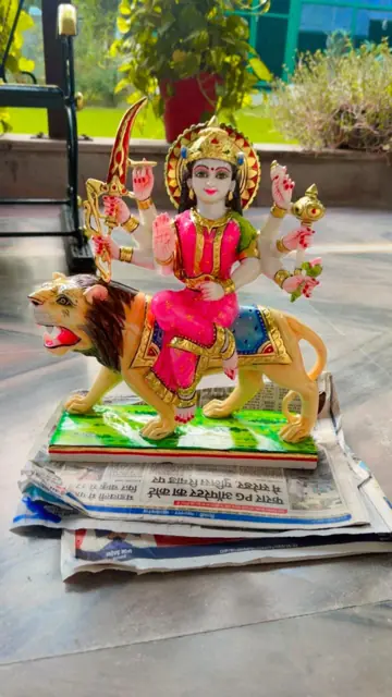 Durga Maa murti ready for delivery - Raadhaye Arts murti painting work