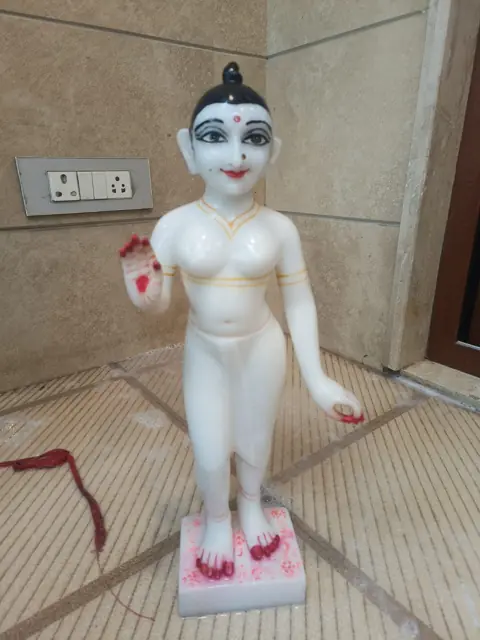 Gaur Nitai, before painting - Raadhaye Arts murti painting work