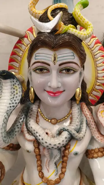 Shiv Ji face detailing - Raadhaye Arts murti painting work