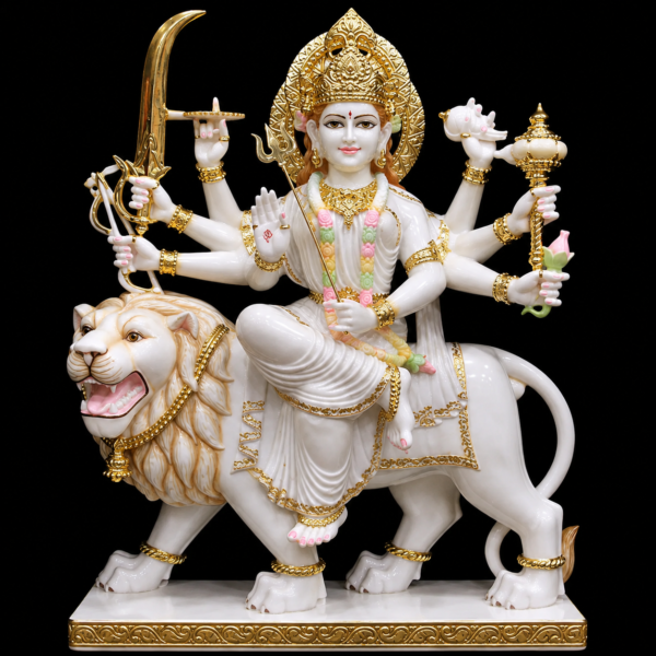 Ambe Maa Maa Durga Marble Murti