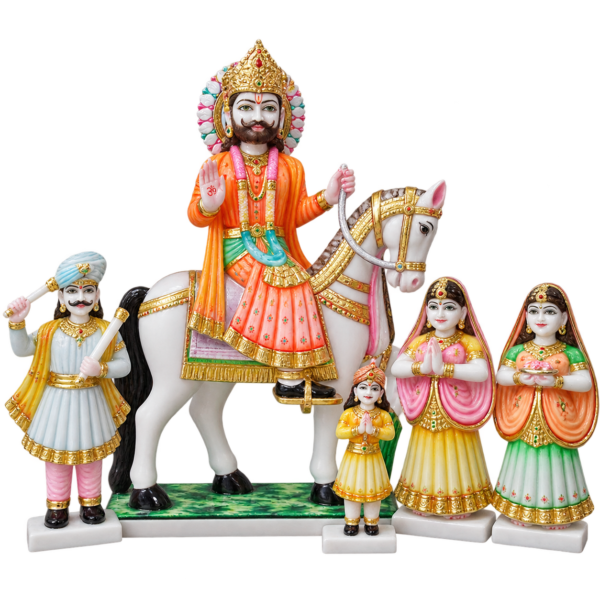 Baba Ramdev Parivar Marble Murti
