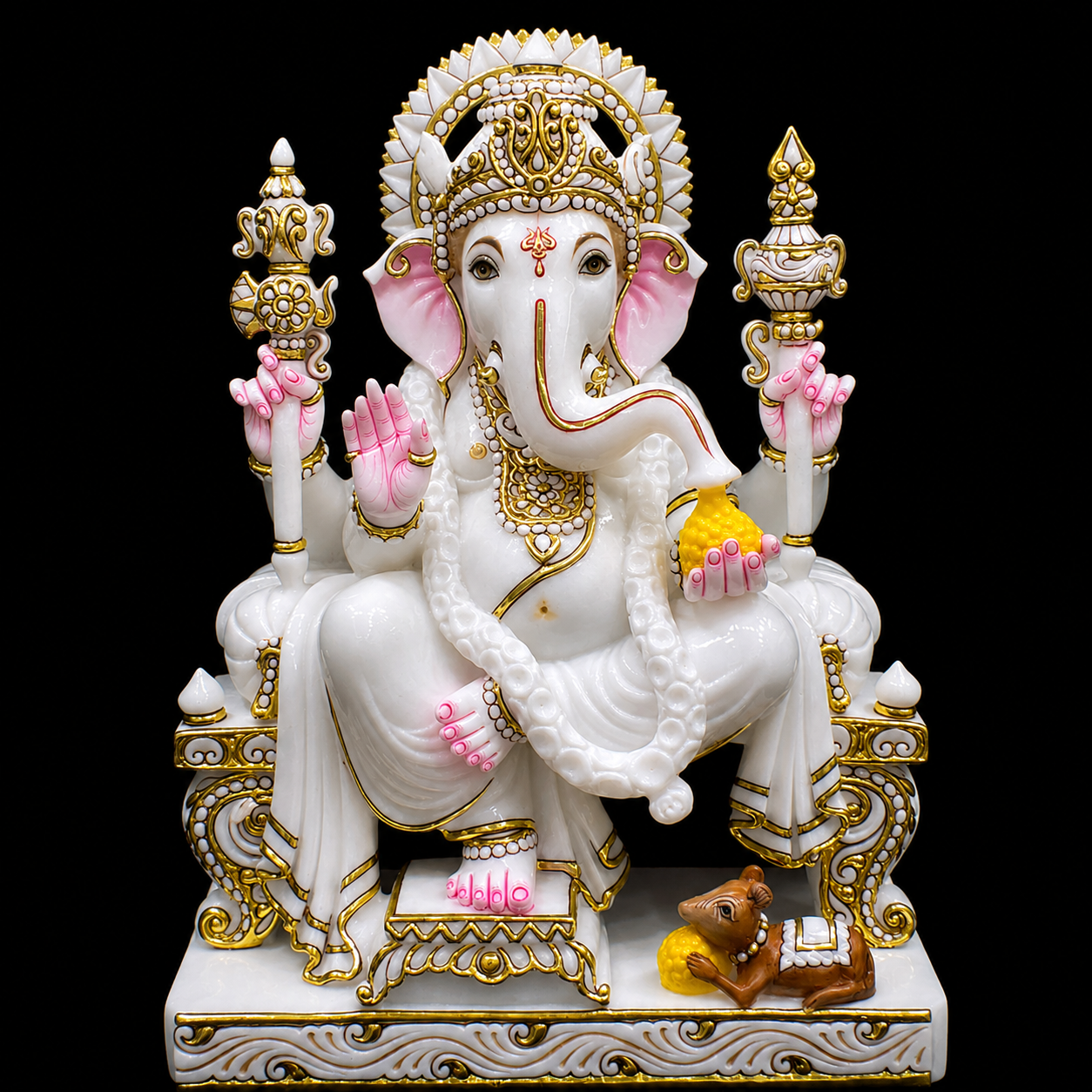 Divine Abundance Ganesh Ji Marble Murti