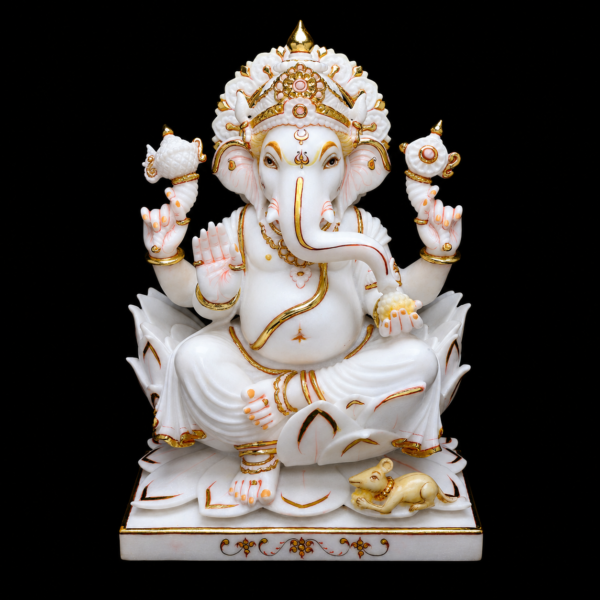 Heritage Blessing Ganesh Ji Marble Murti
