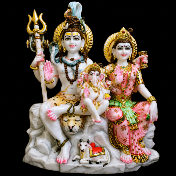 Kailash Parivar Shiv Parivar Marble Murti