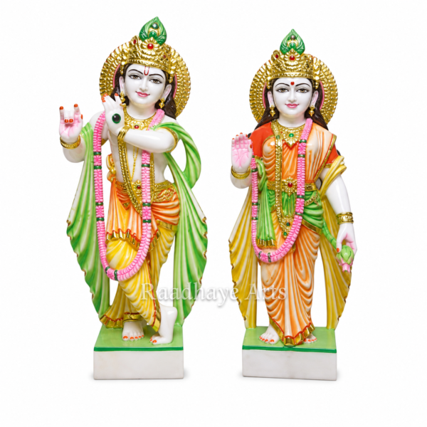 Krishna Radha Makrana Marble Murti