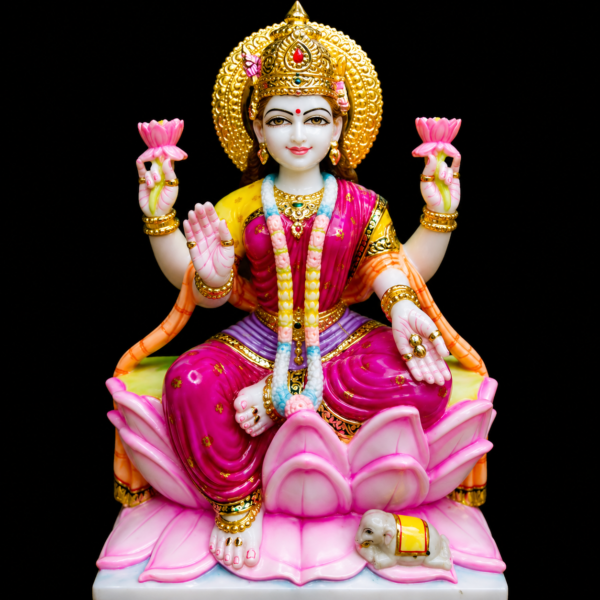 Lakshmi Blessing Maa Lakshmi Marble Murti