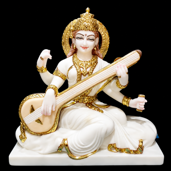 Maa Saraswati Veena Vani Marble Murti