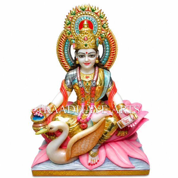 Maa Saraswati Grace Marble Murti