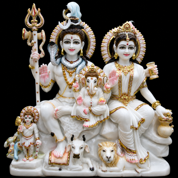 Mahadev Parivar Shiv Parivar Marble Murti