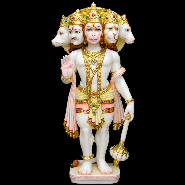 Panchmukhi Hanuman Veer Roop Marble Murti