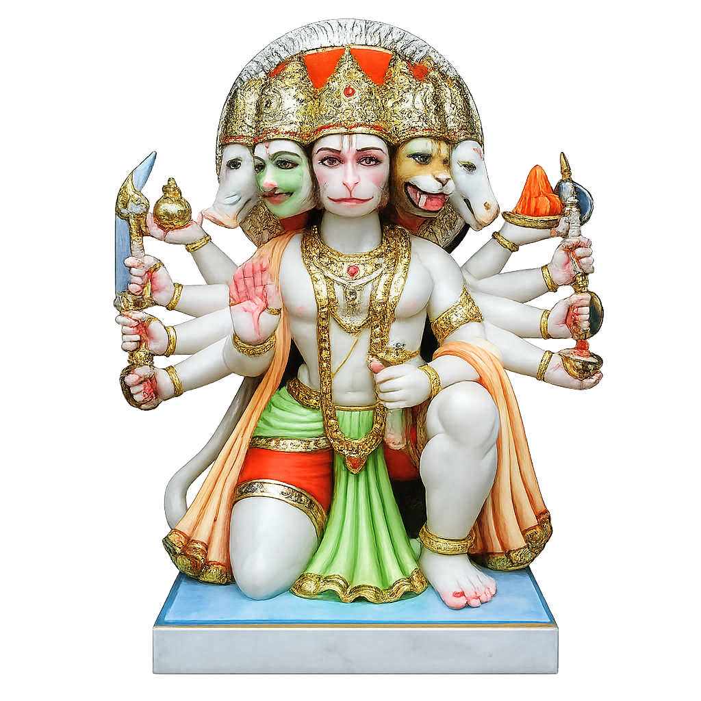 Panchmukhi Hanuman Ji Marble Murti