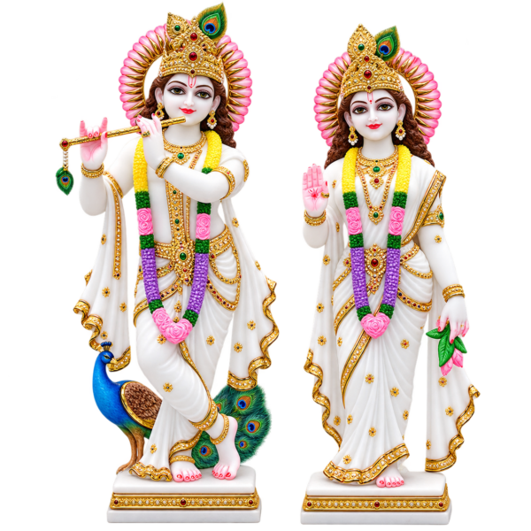 Prem Milan Radha Krishna Marble Murti