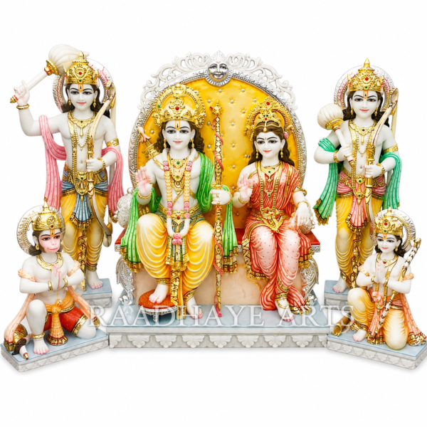 Ram Darbar Blessing Marble Murti