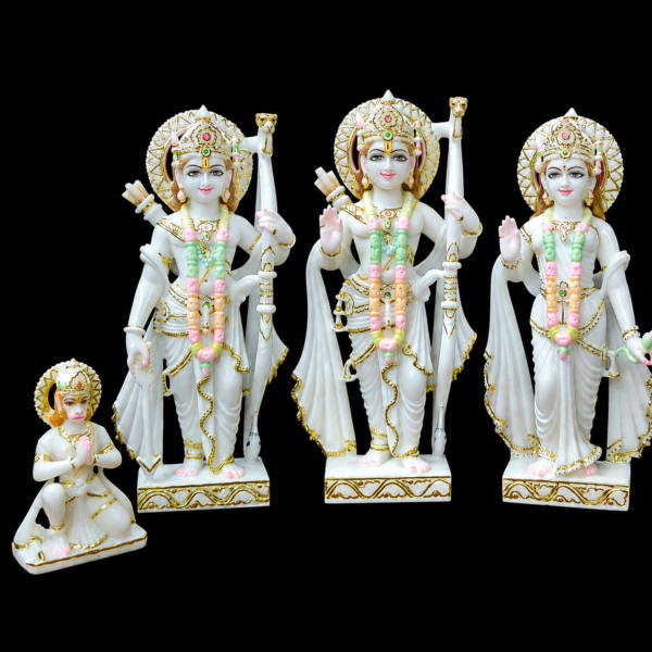 Ram Parivar Ram Darbar Marble Murti