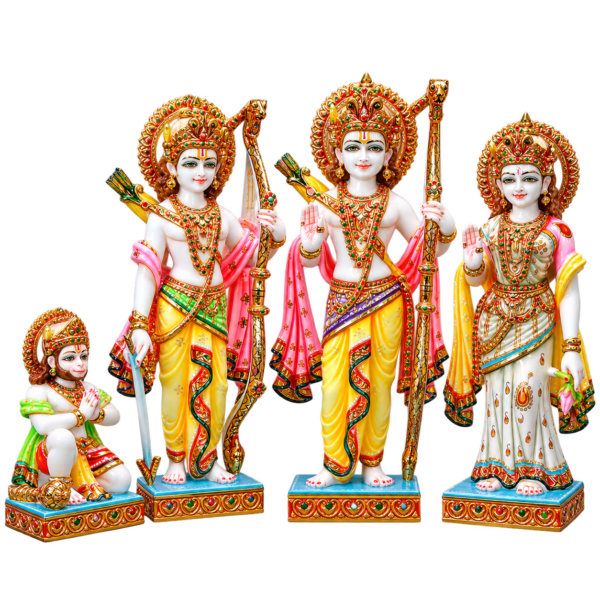 Ram Rajya Darshan Ram Darbar Marble Murti