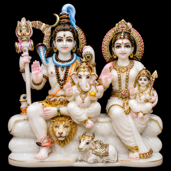Shiv Parivar Traditional Marble Murti