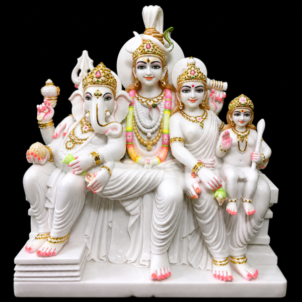 Shiv Parivar Marble Murti