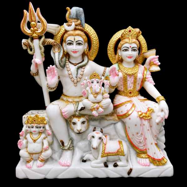 Shiv Shakti Parivar Shiv Parivar Marble Murti