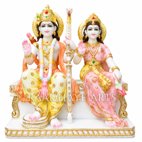 Ram Sita Grace Marble Murti