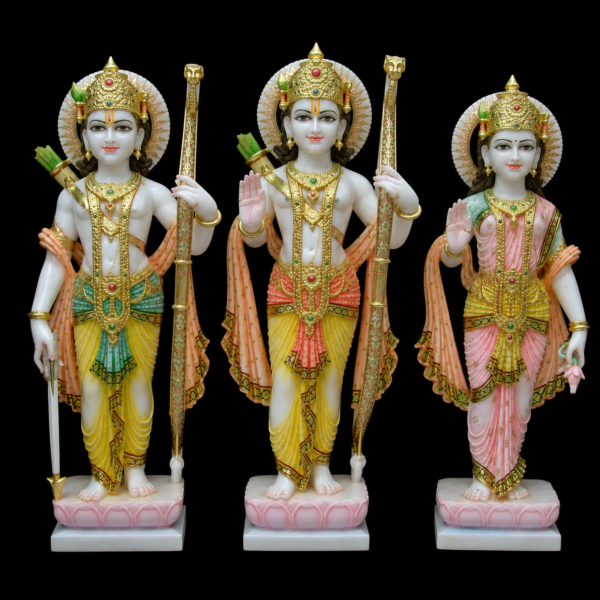 Sita Ram Bhakti Ram Sita Marble Murti