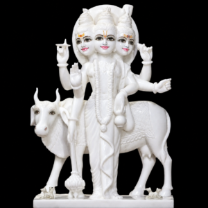 Tridev Roop Dattatreya Marble Murti