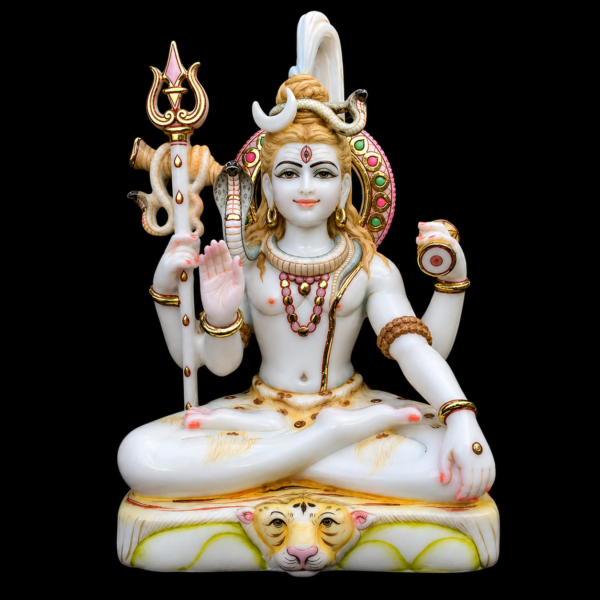 Trinetra Mahadev Shiva Ji Marble Murti