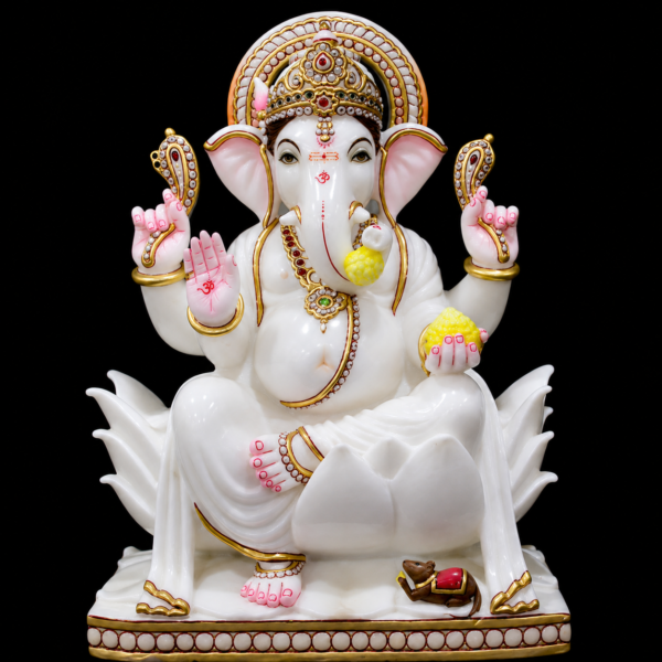 Vakratunda Ganesh Ji Marble Murti