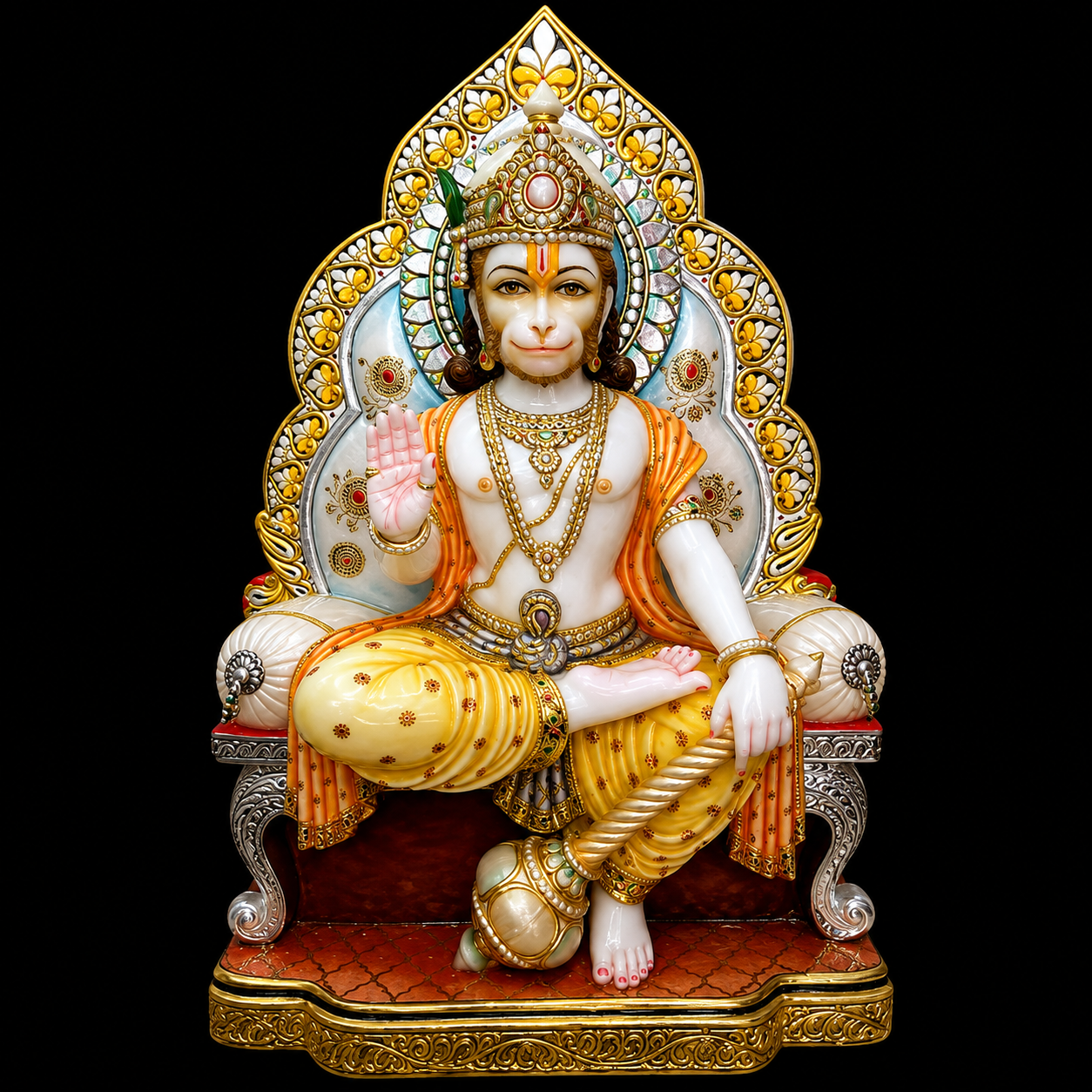 Veer Hanuman Hanuman Ji Marble Murti