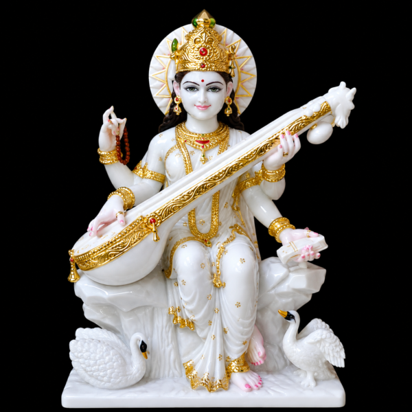 Vidyarambh Saraswati Maa Saraswati Marble Murti