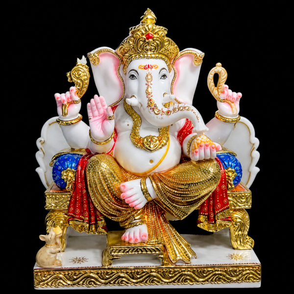 Vighnaharta Ganesh Ji Marble Murti