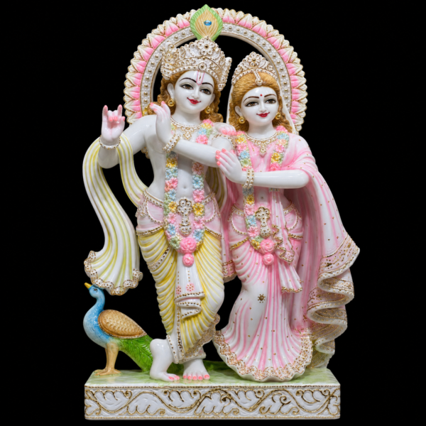 Bhakti Prem Radha Krishna Marble Murti