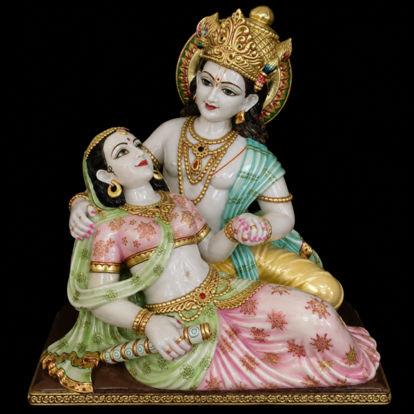 Anant Prem Radha Krishna Marble Murti