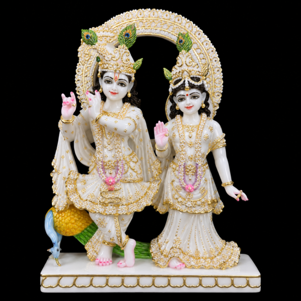 Vrindavan Darshan Radha Krishna Marble Murti